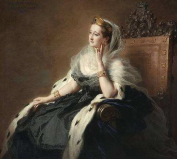 Portrait Of Empress Eugenie Of France Painting by Thomas Couture